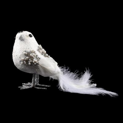 Фігурка новорічна Yes! Fun "Пташка", 20см, біла, кліп