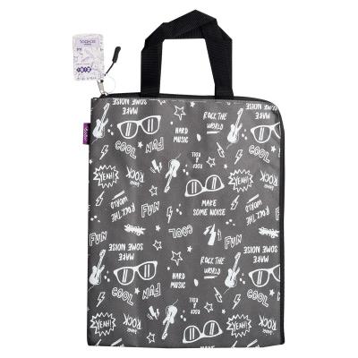 Папка А4 "ШКОЛА", 33x25x1 см, 2 руч., верт., котон та поліест., сіра Папка А4 "ШКОЛА", 33x25x1 см, 2 руч., верт., котон та поліест., сіра