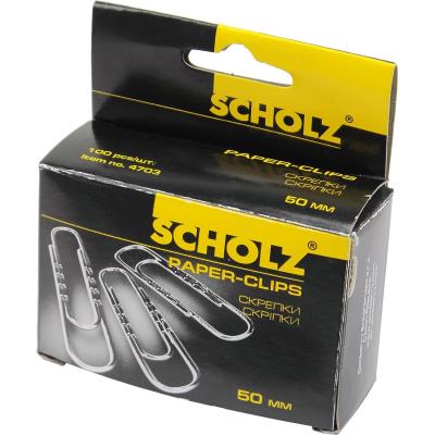 Скріпки Scholz 50мм, прямі, 4704, 100штук (10/100) Скріпки Scholz 50мм, прямі, 4704, 100штук (10/100)