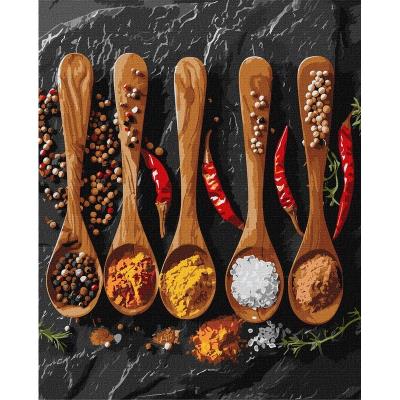 Набір для розпису по номерах "Різноманітні спеції" 40х50см Набір для розпису по номерах "Різноманітні спеції" 40х50см