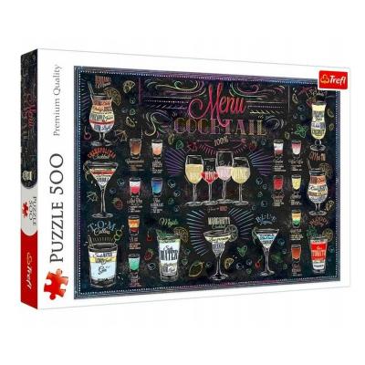 Пазли - (500 елм.) - "Коктельне меню" / Trefl