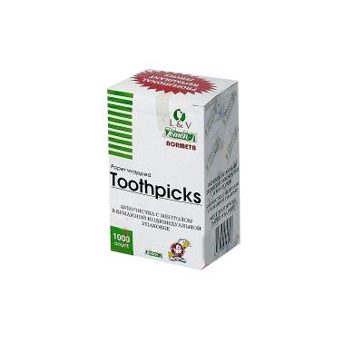 Зубочистка в папері з ментолом (1000шт.) Зубочистка в папері з ментолом (1000шт.)