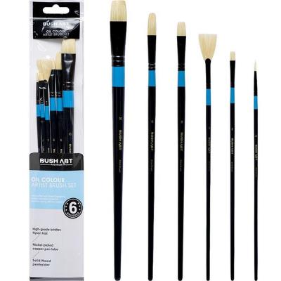 LO59066-1 Набір пензлів для масляних фарб Art Nation кругл. 2#, віяло 3#, плоск. 2#, плоск. 6#, плос LO59066-1 Набір пензлів для масляних фарб Art Nation кругл. 2#, віяло 3#, плоск. 2#, плоск. 6#, плос
