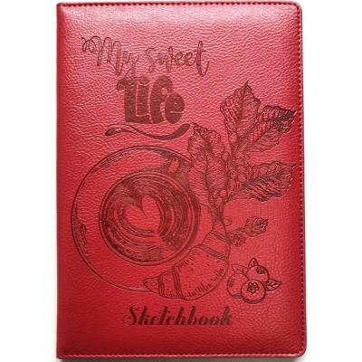 Скетчбук 100г , N9306,Кожзам,А5, 64 аркуші, чисті аркуші