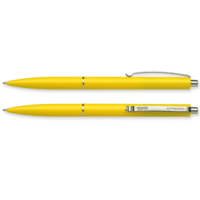Ручка кулькова автомат. SCHNEIDER K15 0,7 мм. Корпус жовтий, пише синім (1/50/1500)