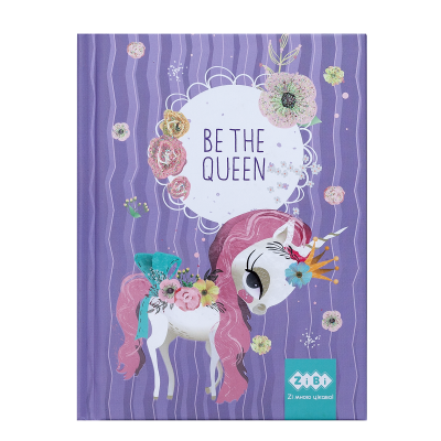 Блокнот BE THE QUEEN, А6, 64арк., клітинка, тверда обкл., мат. лам.+лак, гліт, лавандовий, ZB.12713-39 Блокнот BE THE QUEEN, А6, 64арк., клітинка, тверда обкл., мат. лам.+лак, гліт, лавандовий, ZB.12713-39