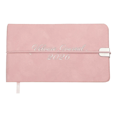 Щотижневик датов. 2026 кишеньк. VELOUR, 153*87, рожевий, штуч. шкіра