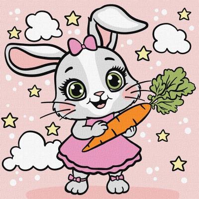 Набір для розпису по номерах для дітей "Морквинка" 25х25 см Набір для розпису по номерах для дітей "Морквинка" 25х25 см