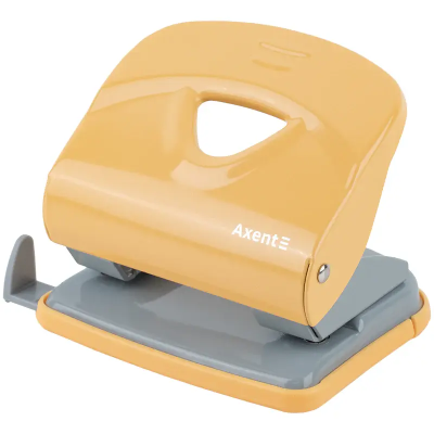 Діркопробивач Exakt-2 металевий, 30арк, Earth colors жовтий