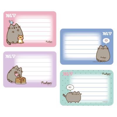 Наліпки на зошити Yes "Pusheen", 8 шт/уп
