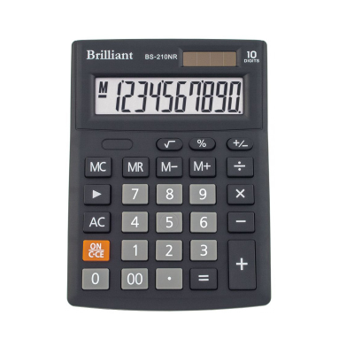 Калькулятор настільний Brilliant BS-210NR, 10-ти розрядний (1)