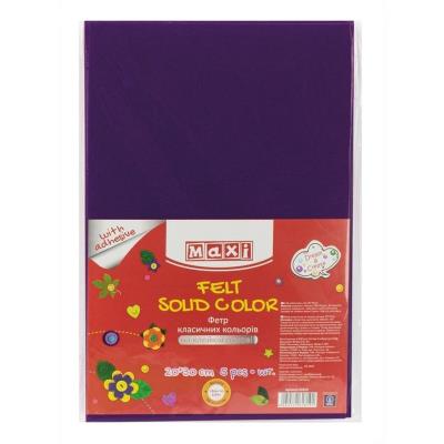 Фетр листковий (поліестер) на клейкій основі, розмір 20х30см, щільність 180г/м2, фіолетовий (1 шт) Фетр листковий (поліестер) на клейкій основі, розмір 20х30см, щільність 180г/м2, фіолетовий (1 шт)