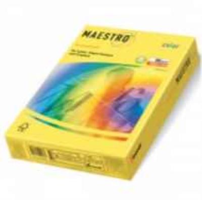 Бумага цветная Мaestro Сolor A4 Intensiv A4, плотность 160г/м2, CY39 канаречно-желтая (1/5)