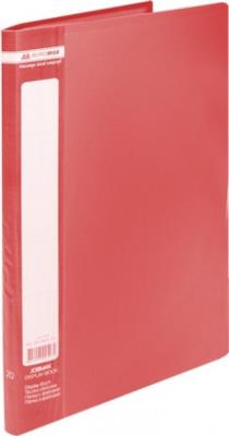 Папка с 20 файлами А4 JOBMAX, красный