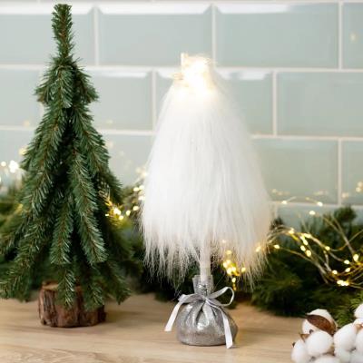 Декор Novogod'ko "Ялинка біла", хутряна, 37см, LED