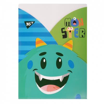 Папка - куток YES A4 "Monsters", 3 фігурні відділення, 491941 (1/10/600) Папка - куток YES A4 "Monsters", 3 фігурні відділення, 491941 (1/10/600)