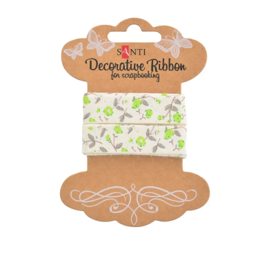 Бавовняна стрічка з малюнком "Квіти Сицилії", 2м (1)