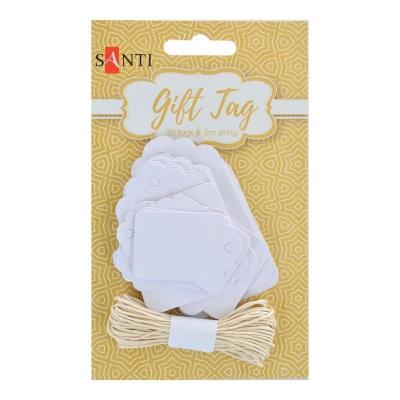 Набір тегів ажурних "Прямокутник", 30 шт., білий Набір тегів ажурних "Прямокутник", 30 шт., білий