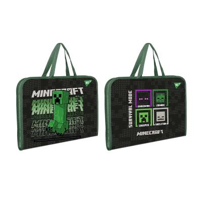 Папка-портфель YES FC на молнии с тканевыми ручками "Minecraft"