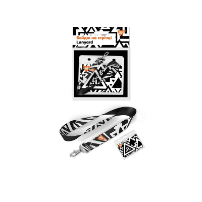 Бейдж Yes горизонтальний, на стрічці Slash, 940242 Бейдж Yes горизонтальний, на стрічці Slash, 940242