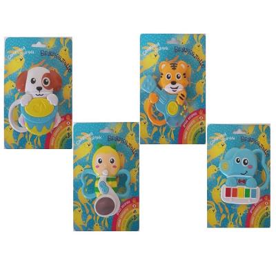 Брязкальце в руку "Сонячний зайчик" KI-945 мелодії, звук тварини, світло, на батарейках, 4 види, на планшетці 15*20см (1) Брязкальце в руку "Сонячний зайчик" KI-945 мелодії, звук тварини, світло, на батарейках, 4 види, на планшетці 15*20см (1)