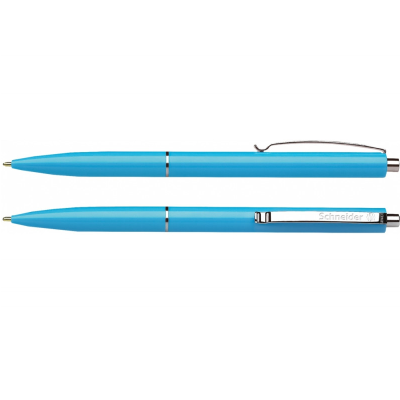 Ручка кулькова автомат. SCHNEIDER К15 0,7 мм. корпус блакитний, пише синім