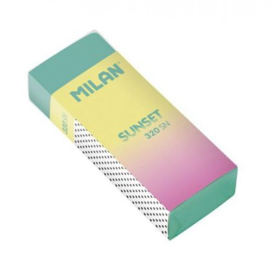CPM320SN Гумка прямоку. кольор. Sunset "Nata 320" "TM MILAN" 6,1х2,3х1,2см, інд.уп., mix CPM320SN Гумка прямоку. кольор. Sunset "Nata 320" "TM MILAN" 6,1х2,3х1,2см, інд.уп., mix