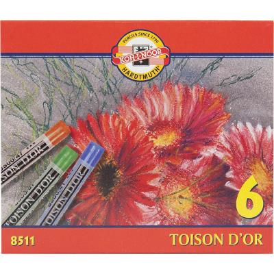 Крейда-пастель TOISON D'OR, 6 кол.