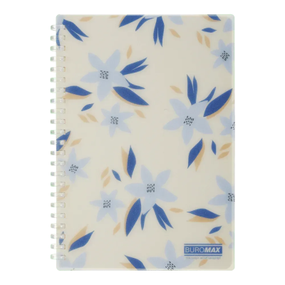 Зошит для записів ARABESKI, А5, 80 арк., клітинка, пластикова обкладинка, маренго