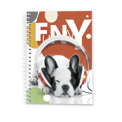 Блокнот Аркуш, А6, 48арк, клітинка, бічна спіраль, м'яка карт.обкл, 1В834 Смішний песик, 1/40 Блокнот Аркуш, А6, 48арк, клітинка, бічна спіраль, м'яка карт.обкл, 1В834 Смішний песик, 1/40