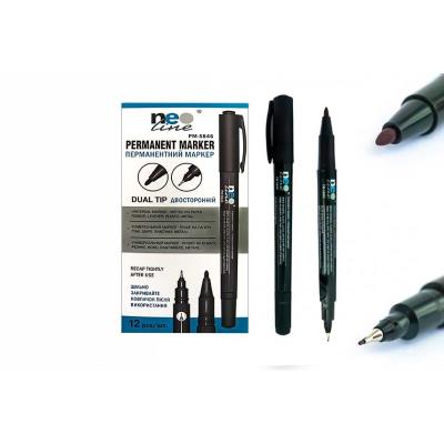 Маркер Permanent двосторонній накінечник:2,8мм/0,8мм,чорний, PM-5846, TM "Neo Line" (1/12/1728) Маркер Permanent двосторонній накінечник:2,8мм/0,8мм,чорний, PM-5846, TM "Neo Line" (1/12/1728)