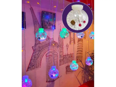 Штора-кульки з шишками 12шт, 2,5м*0,8м, мульти