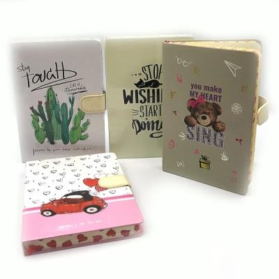 Блокнот на кнопці "Notebook" лінія, 32К, 13,4*19см, 144P, 80G, кол. край, mix4 NC32K004 