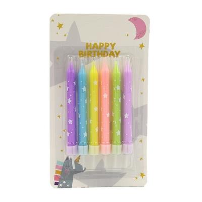 DSCN9323 Набір свічок для торта "Happy birthday" 6шт., блістер 1шт/єтік