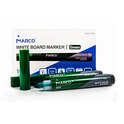 Маркер для дошок круглий, зелений, 8600, Marco Маркер для дошок круглий, зелений, 8600, Marco