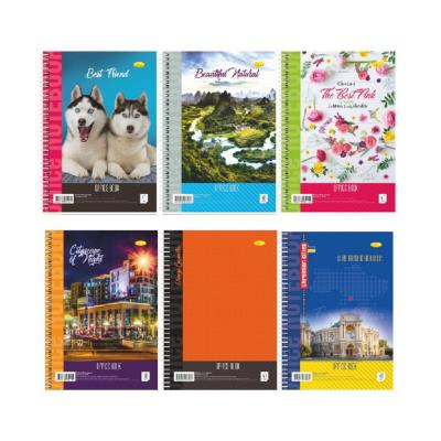 Блокнот формату А4 40арк.,лаковка, пружина збоку (1/16) Блокнот формату А4 40арк.,лаковка, пружина збоку (1/16)