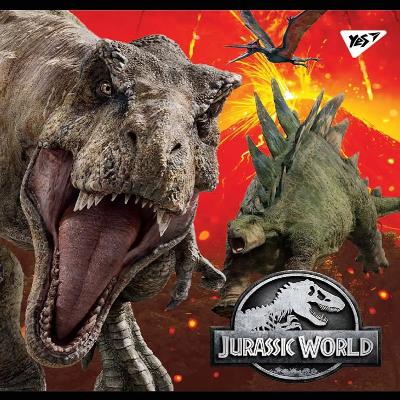 Зошит для записів А5/24 кл. YES "Jurassic world" Ірідіум+гібрід.виб.лак