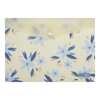 Папка конверт на кнопці ARABESKI, А4, матовий напівпрозорий, пластик, маренго