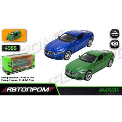 Машина мет. АВТОПРОМ арт. 4355 (96шт/2), 2 кольори 1:44 BMW M850i Coupé, відкр. двері, у кор. 14,5*6,5*7 см