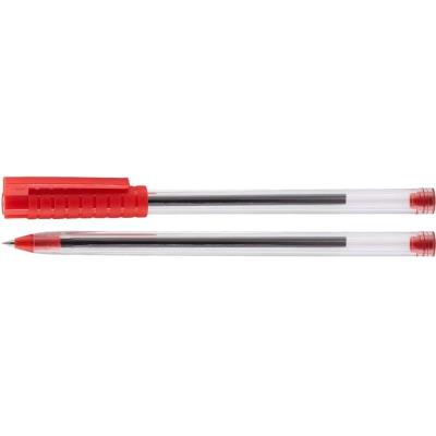 Ручка кулькова OPTIMA HYPE T 1,0 мм,Корпус прозорий, пише червоним О15693