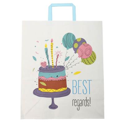 Пакет паперовий з ручками Крафт білий 320х150х380 