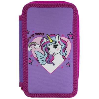 Пенал 2-яр. пустий, поліестер, "Unicorn", 25306C