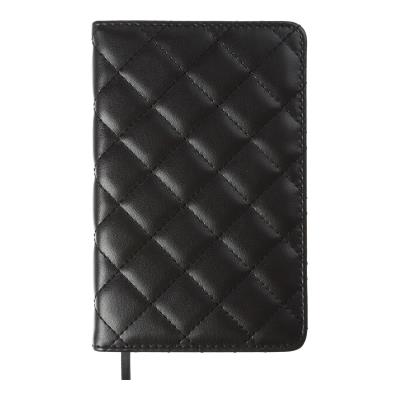 Щоденник датов. 2026 DONNA LINE, A6, чорний, штуч. шкіра/поролон