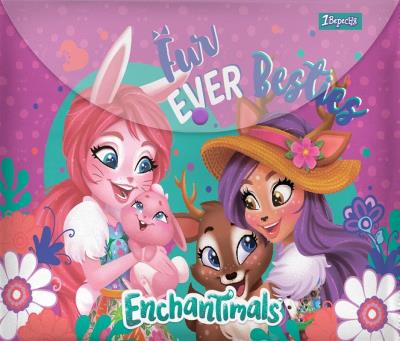 Папка-конверт 1Вересня на кнопці А4 "Enchantimals" Папка-конверт 1Вересня на кнопці А4 "Enchantimals"