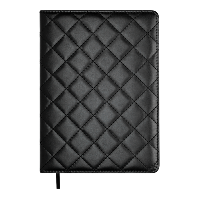 Щоденник недат. DONNA LINE, A5, чорний, штуч.шкіра/поролон, 336 стор