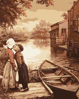 Набір для розпису по номерах. "Перший поцілунок" 40х50см