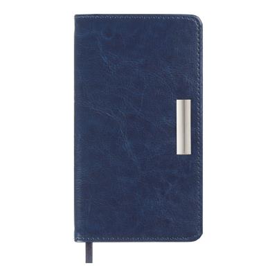 Щотижневик датов. 2026 кишеньк. SALERNO, 85*153, синій, штуч. шкіра