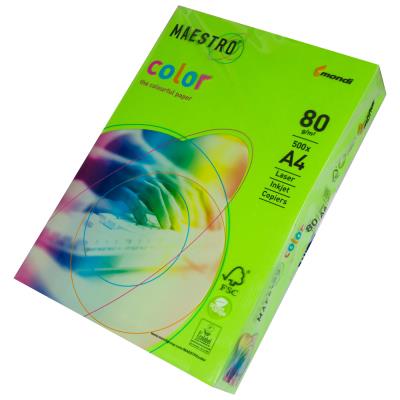 Бумага цветная Maestro Color Intensiv МА42, A4, 160г/м2, 250 листов, светло-зеленый