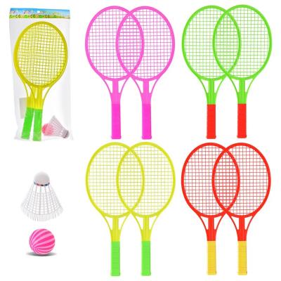 Набір ракеток арт. CL2481 (240шт) 2 ракетки,воланчик,м'ячик у пакеті 34 см,4 кольори
