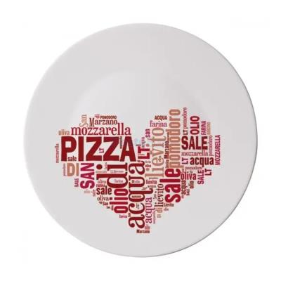 Блюдо для піци "I LOVE PIZZ RED" RONDA 33 см